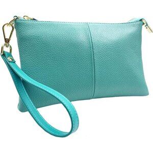 Leather Wristlet Wallet Clutch Purses For Women Small Crossbody Phone Bags